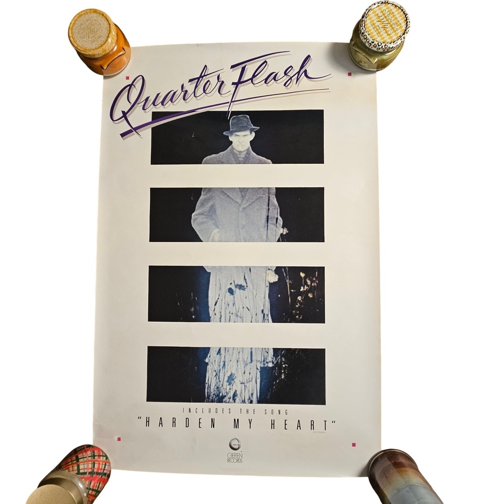 Quarter Flash Harden My Heart Vintage 1981 Promo Album Poster‎ 23x35 Geffen Rock